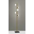 Estallar Swirled Sphere Brass Metal LED Floor Lamp ES3094495